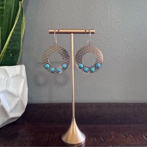 E1 Gold Dangle Earrings